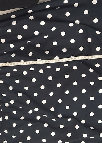 Siyah Puantiyeli Straplez Midi Elbise - Görsel 5