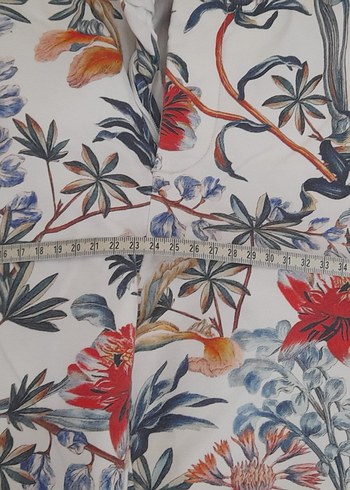 Çiçek Desenli Çok Renkli pantolon - Görsel 5