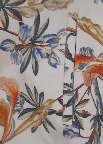 Çiçek Desenli Çok Renkli pantolon - Görsel 4