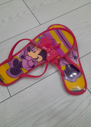 Pembe Minnie Mouse Kız Terlikleri - Görsel 2