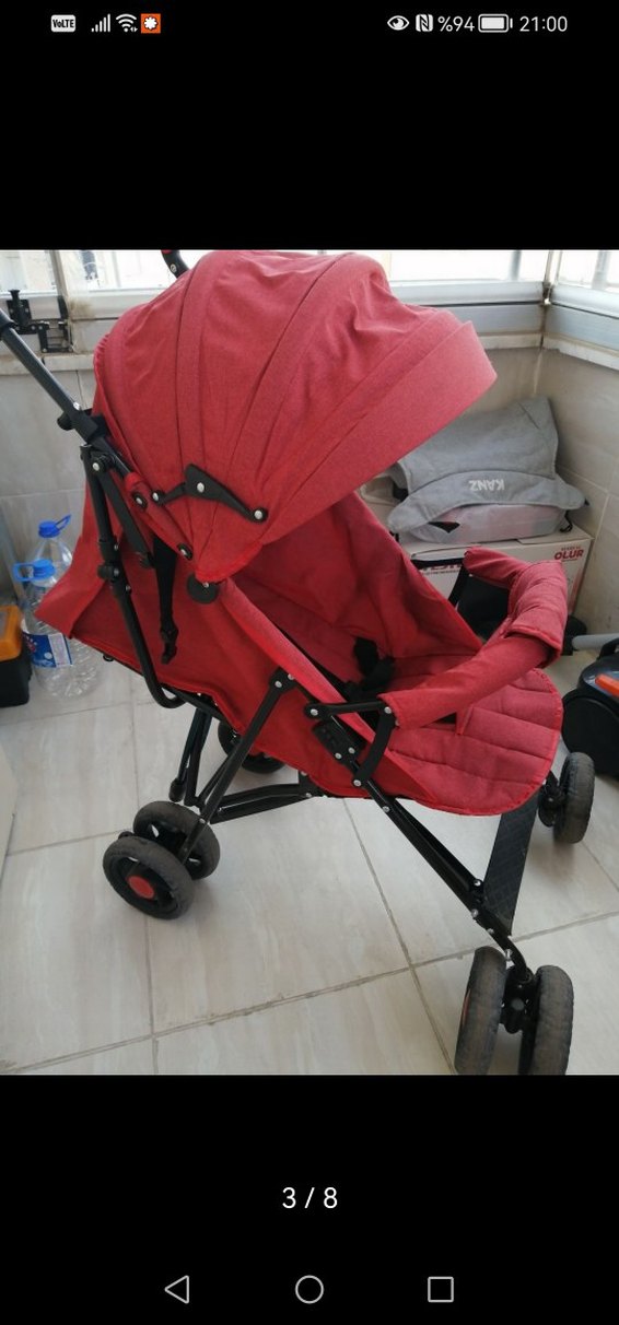 Kırmızı Bebek Arabası - Görsel 3