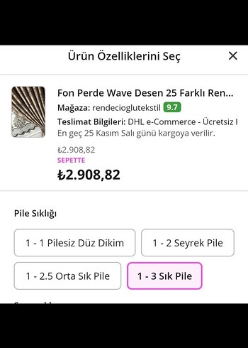 Nakışlı Kahverengi bal köpüğü fon perde - Görsel 4