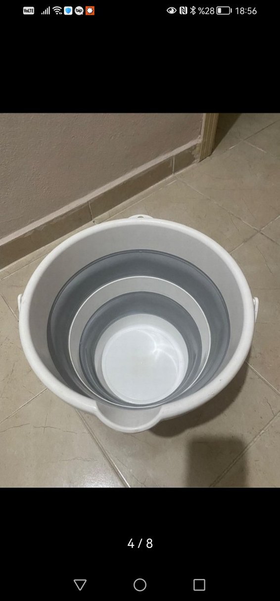 Katlanabilir Beyaz ve Gri Plastik bebek küveti seti Seti - Görsel 4