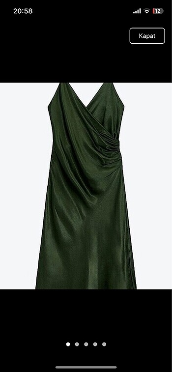 Zara saten elbise