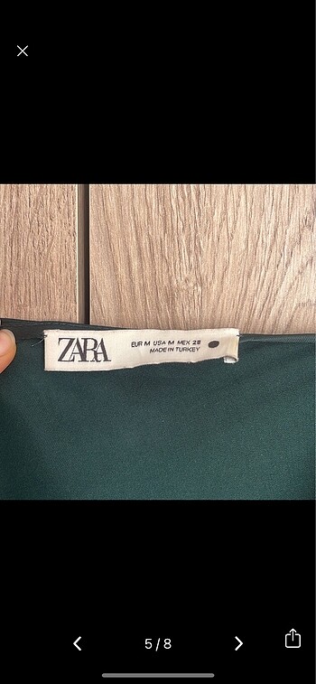 m Beden Zara saten elbise