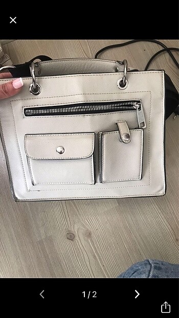 Zara beyaz çanta