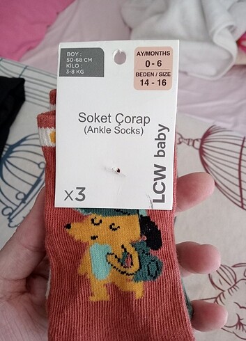 6 Ay Beden çeşitli Renk 4 adet zibin ve coraplar