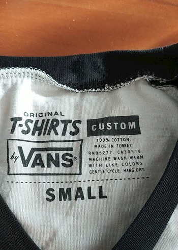 Vans pamuklu kapri kol tişört - Görsel 3