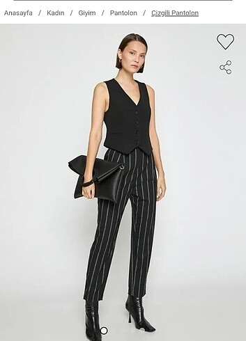Önden pileli pantalon 