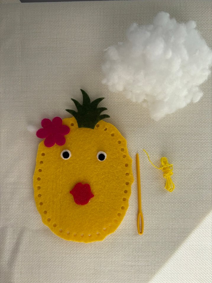 Ananas keçe dikiş seti - Görsel 4