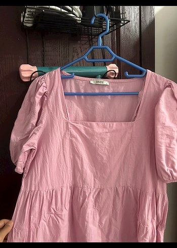 LC Waikiki Pembe Midi Rahat Kesim Kadın Elbise