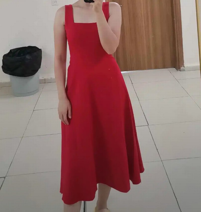 Klasik Kırmızı Uzun Abiye Elbise - Görsel 2