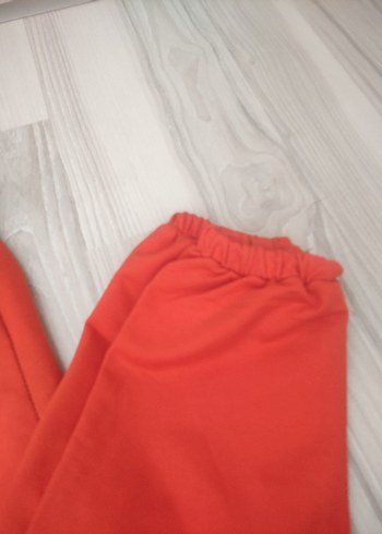 Kırmızı Rahat Kesim Kadın Eşofman Altı - Görsel 2