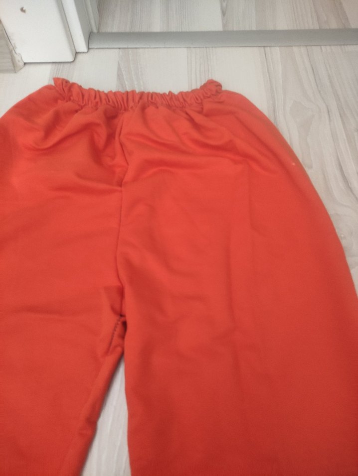 Kırmızı Rahat Kesim Kadın Eşofman Altı - Görsel 3