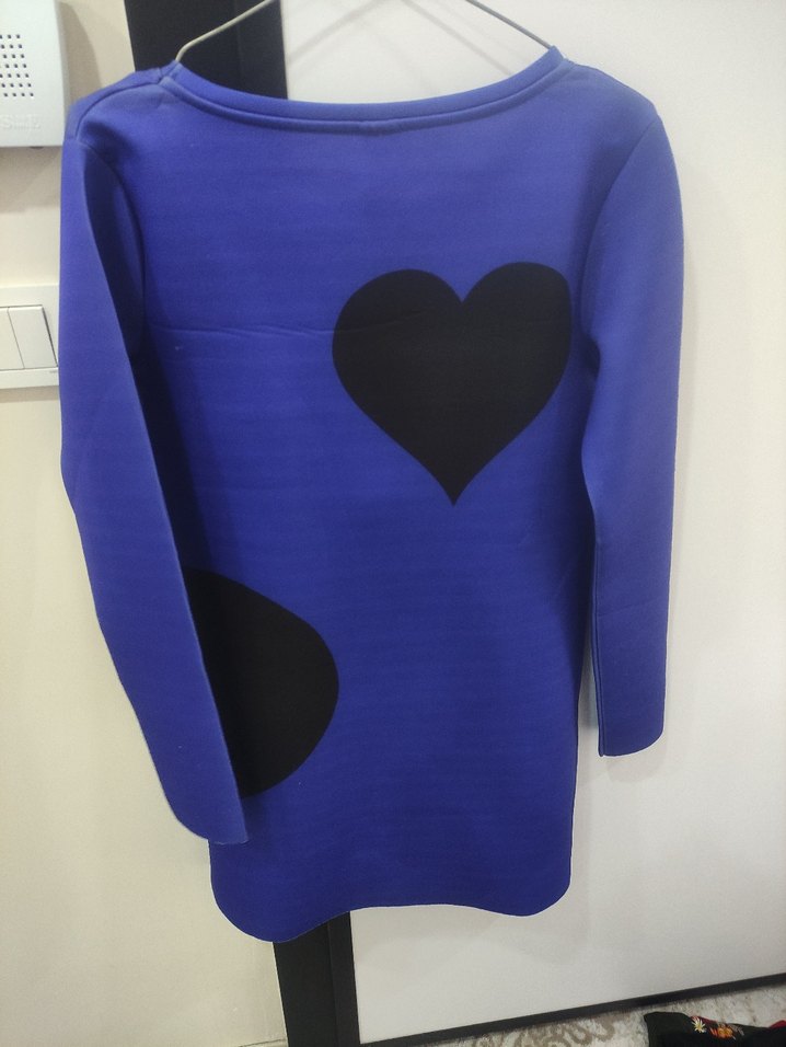 Mavi Hamile Triko Tunik - Görsel 2