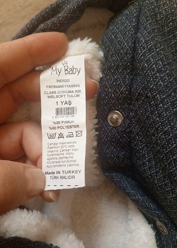 Gri Kapüşonlu Bebek Tulumu montu - Görsel 4