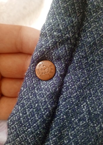 Gri Kapüşonlu Bebek Tulumu montu - Görsel 5