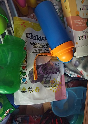 Beden mavi Renk Wee baby Renkli Pipetli Mavi Çocuk Matara