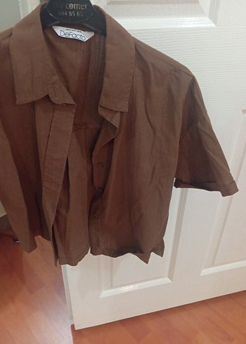 DeFacto bayan kahve gömlek - Görsel 3