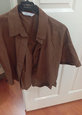 DeFacto bayan kahve gömlek - Görsel 2