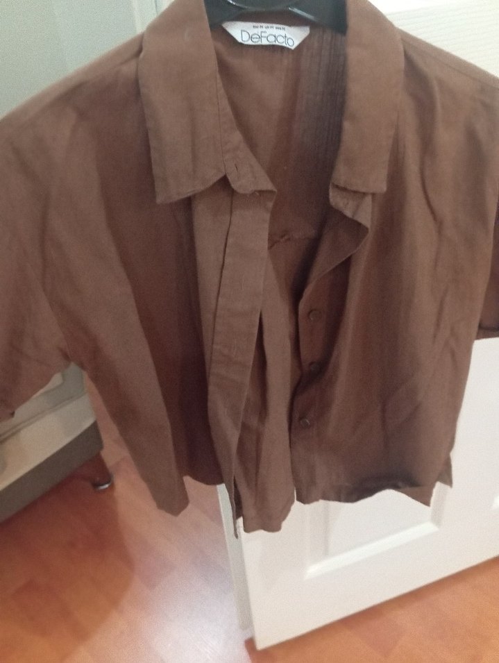 DeFacto bayan kahve gömlek - Görsel 4