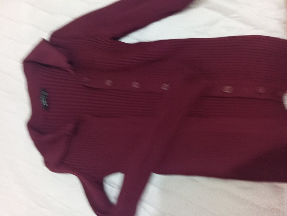 Bordo Düğmeli Balıkçı Kadın hırka dar kesim SM uyumlu - Görsel 3