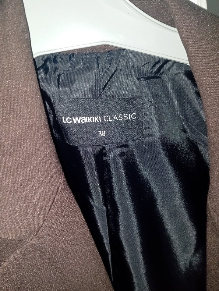 Kahverengi Düğmeli Kadın Blazer Ceket - Görsel 3