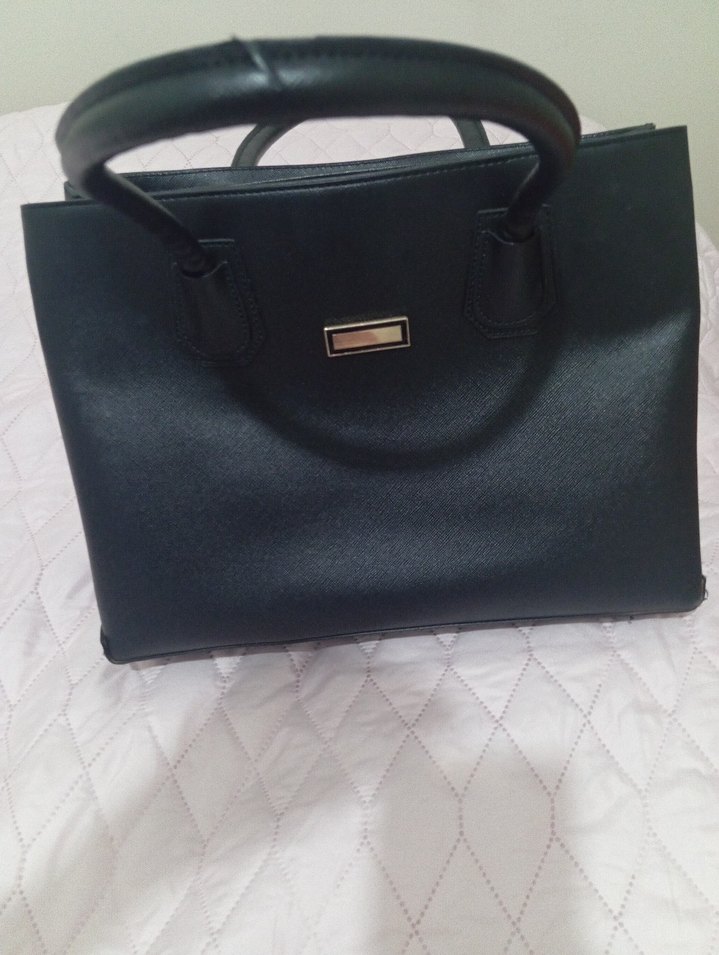 Siyah Deri Kadın Ofis Çantası - Görsel 2