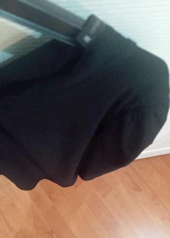 Siyah Uzun Kollu Kadın Bluz şifonlu - Görsel 4