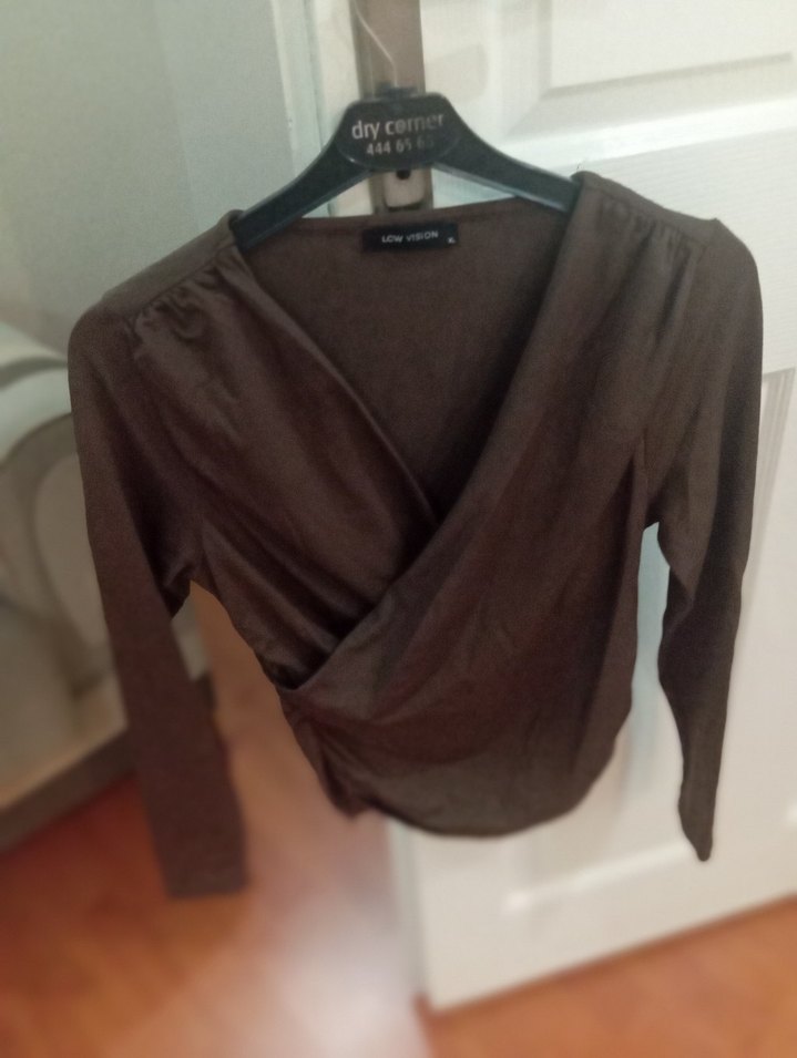 Kahverengi Kadın Süet Salaş Bluz - Görsel 4