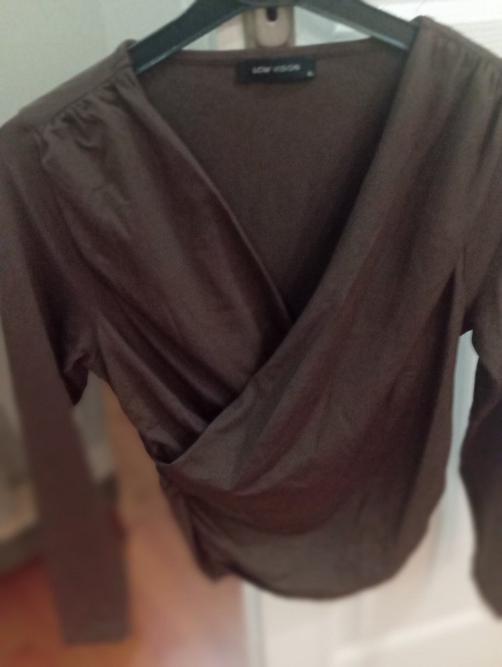 Kahverengi Kadın Süet Salaş Bluz - Görsel 2