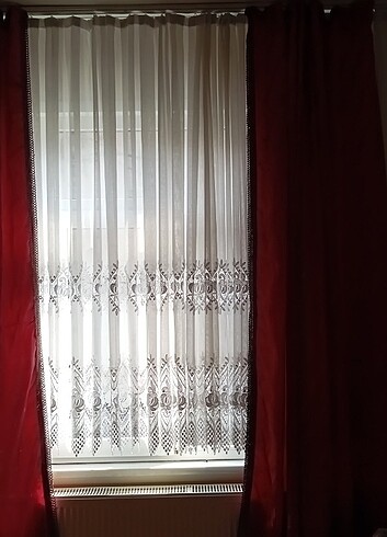  Beden bordo Renk Fon perde farbelası vardır