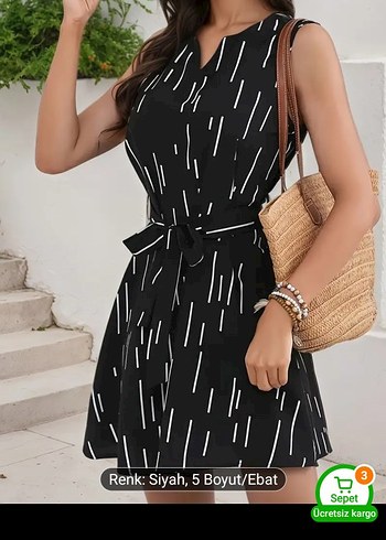 Siyah   kısa Elbise - Görsel 7