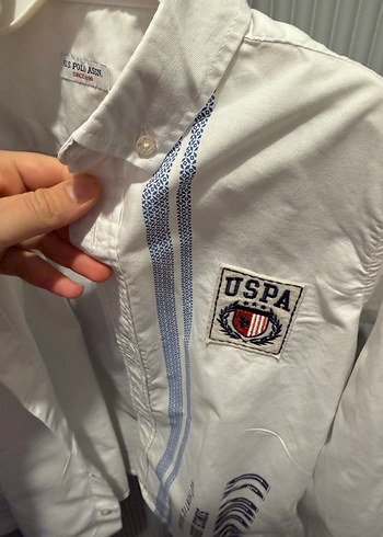 U.S. Polo Assn. Beyaz Uzun Kollu Erkek çocuk Gömlek - Görsel 3