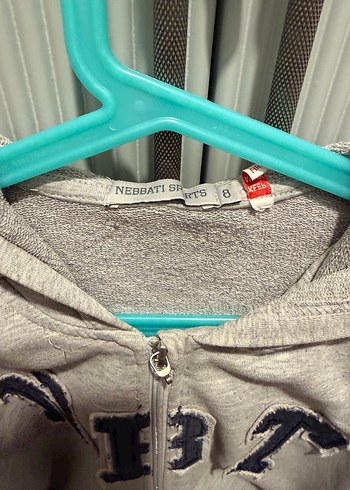 Gri Kapüşonlu Fermuarlı Erkek çocukSweatshirt - Görsel 2