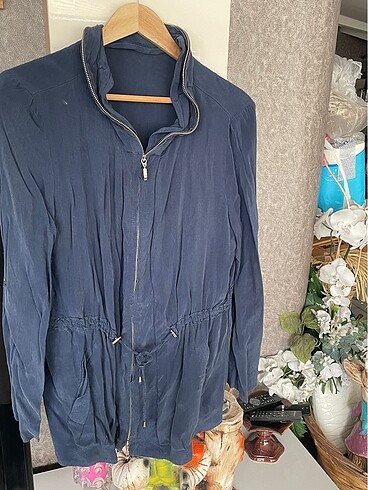 46 Beden lacivert Renk Ekol büyük beden trençkot