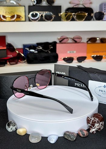 Parlak Pembe Prada Kadın Güneş Gözlüğü - Görsel 2