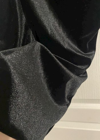 Uzun Kollu Drapeli Siyah Gotik Elbise - Görsel 4