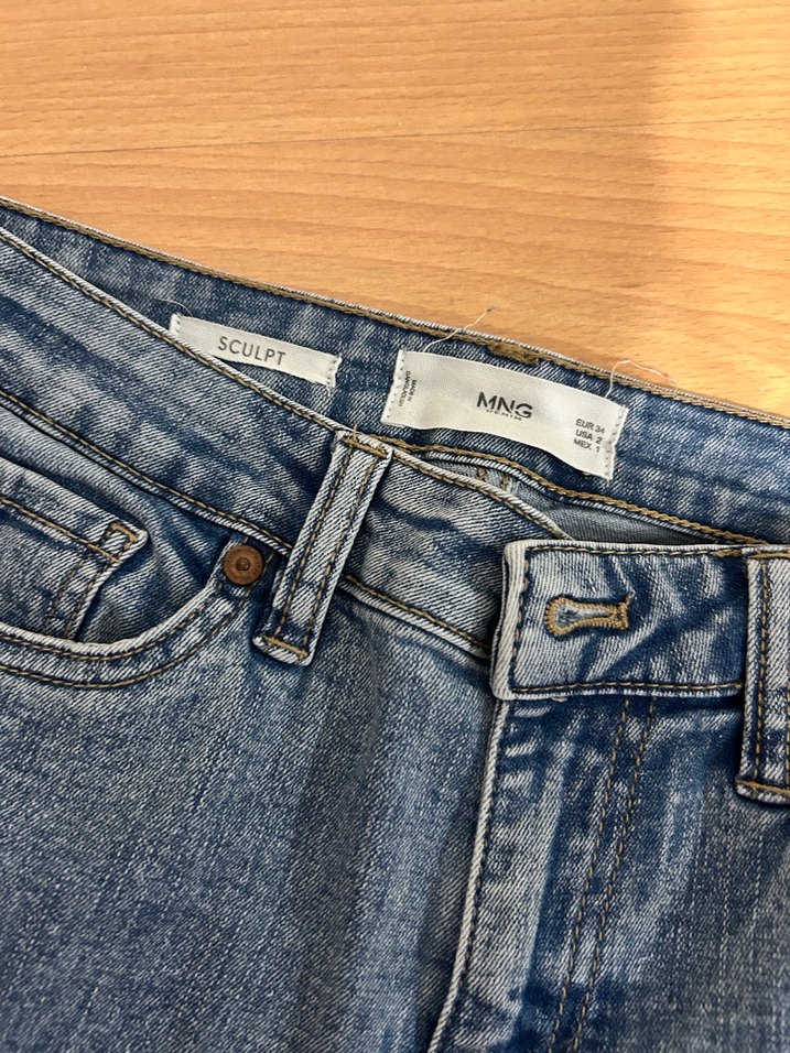 Mango Düğmeli  Kot Pantolon - Görsel 3