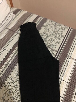 Beli lastikli siyah mom jean