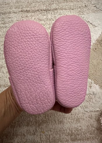 Pembe Fiyonk Detaylı Kız Bebek İlk Adım Ayakkabısı - Görsel 6