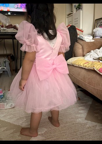 Pembe Fiyonk Detaylı Kız Bebek İlk Adım Ayakkabısı - Görsel 9