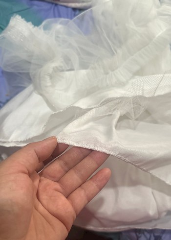 Beyaz Fırfırlı Kız Çocuk Abiye Elbise - Görsel 6