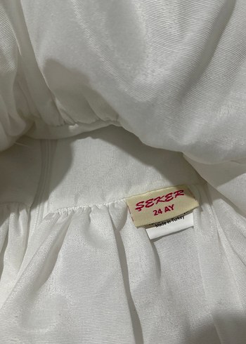 Beyaz Fırfırlı Kız Çocuk Abiye Elbise - Görsel 11