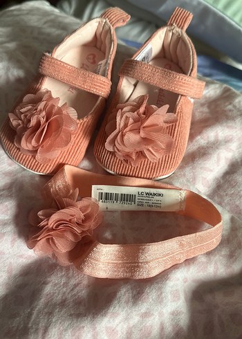 Pembe Fırfırlı İlk Adım Kız Ayakkabısı - Görsel 4