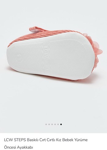Pembe Fırfırlı İlk Adım Kız Ayakkabısı - Görsel 3