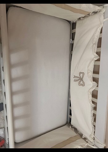 Beyaz Bebek Beşiği ve Sepeti - Görsel 3