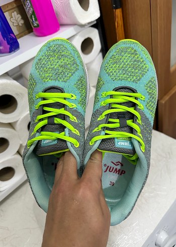 Renkli Bağcıklı Kadın Spor Ayakkabısı - Görsel 6