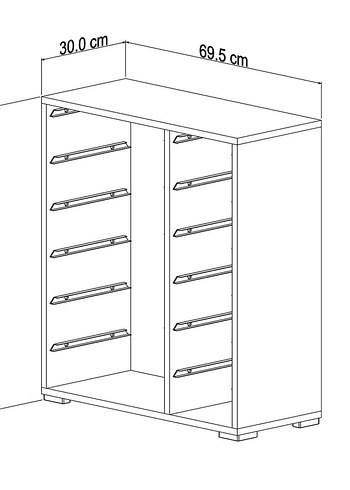 Beyaz Çok Bölmeli Dolap Düzenleyici - Görsel 4