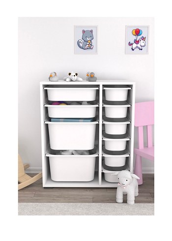 Beyaz Çok Bölmeli Dolap Düzenleyici - Görsel 2